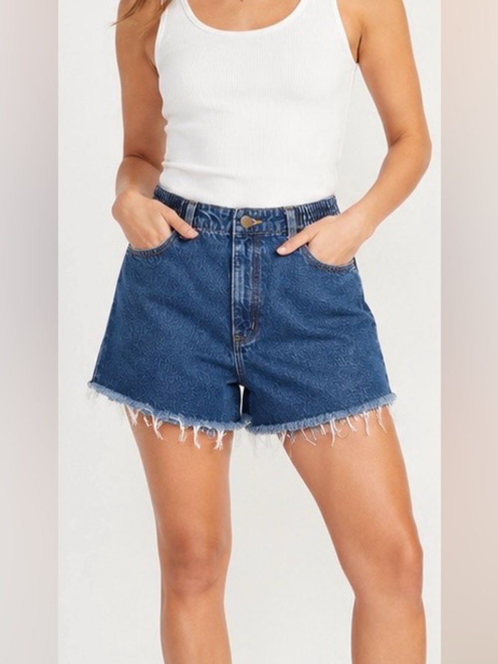 L.L.Bean Original Fit Relaxed Denim Cutoff Shorts Size 12